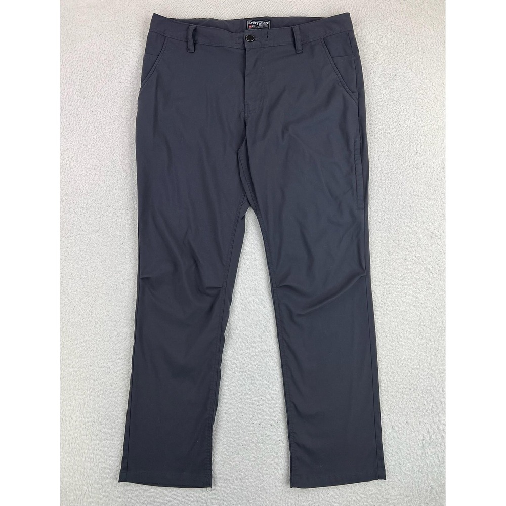 686 Everywhere Pants Mens 34x32 Gray Relaxed Softshell Hiking Water Resistant